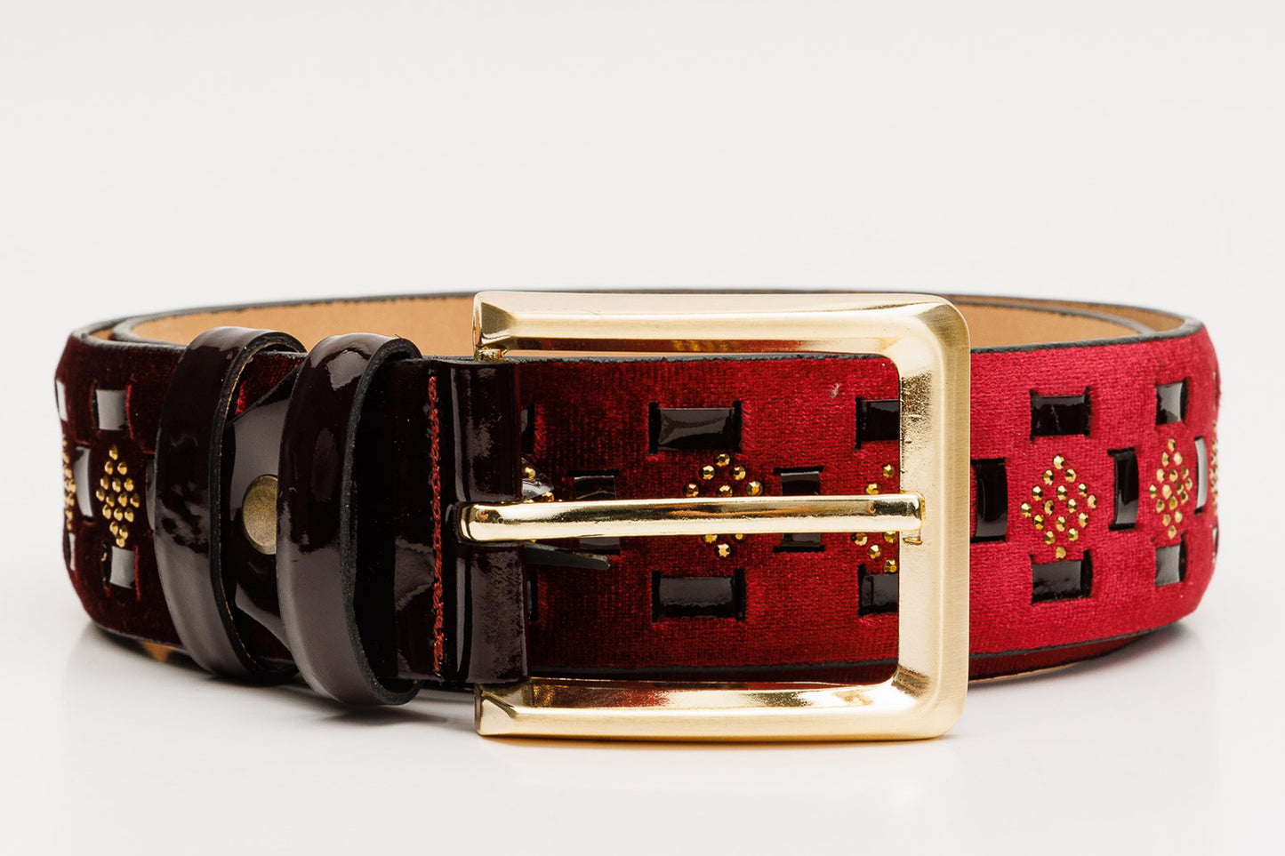 The Vicino Burgundy Leather Belt