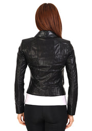 The Proctor  Pyhtn  Black Leather Women Jacket
