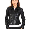 The Proctor  Pyhtn  Black Leather Women Jacket