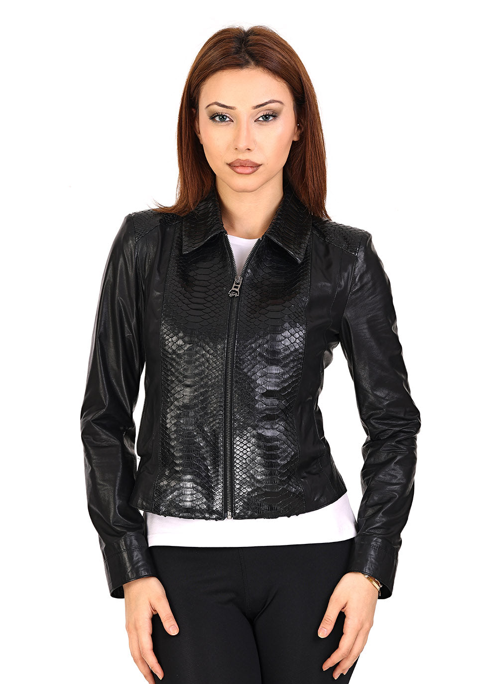The Proctor  Pyhtn  Black Leather Women Jacket