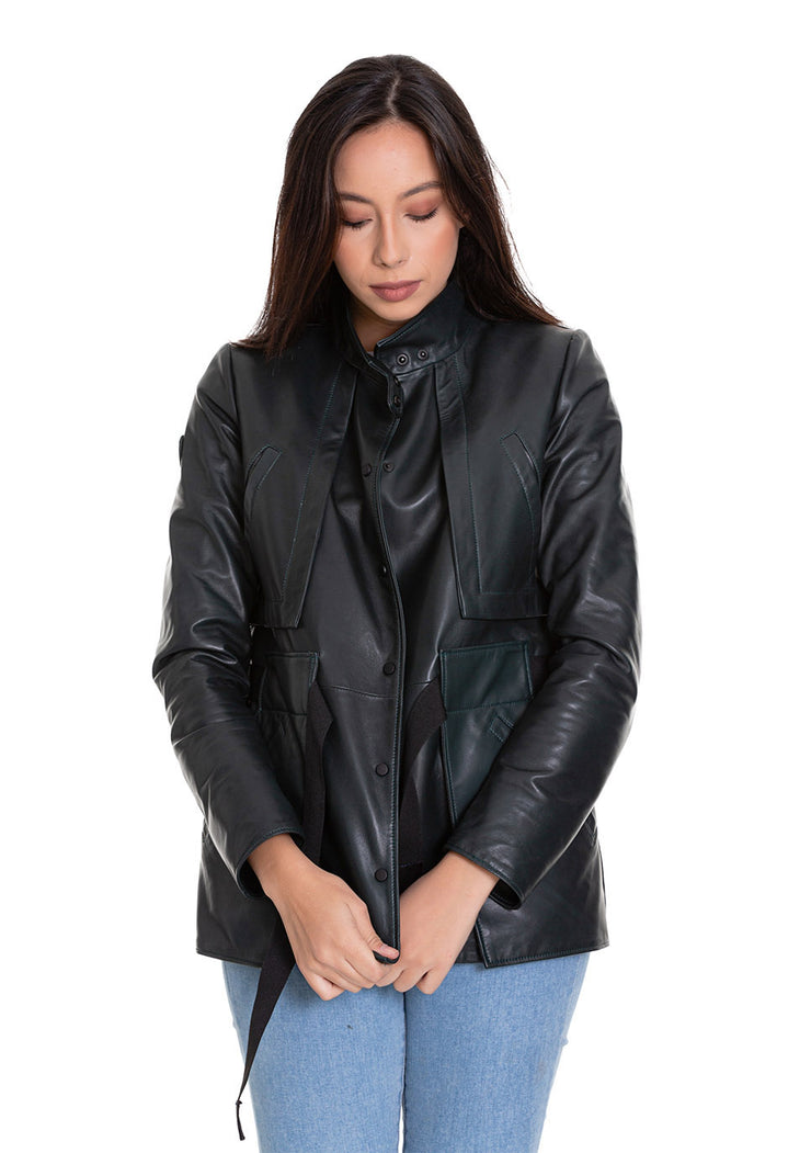 The Luque Women Leather Jacket