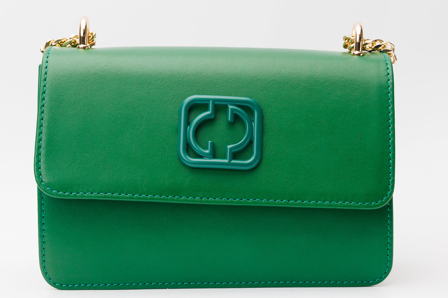 El bolso de mano de piel verde Maneadero