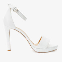 The Aksu White Leather Ankle Strap Women Sandal Final Sale!
