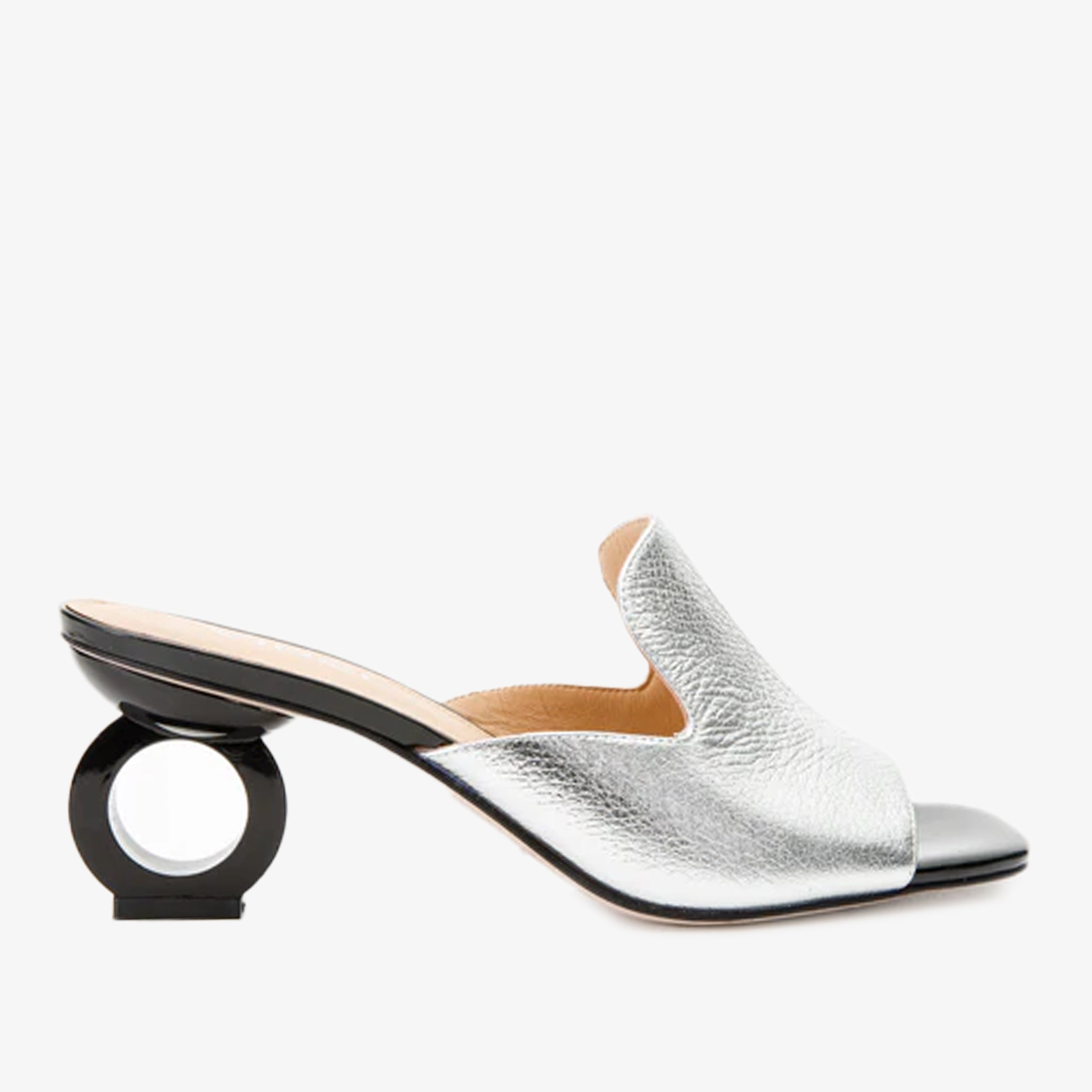 The Tory Silver Leather Women Sandal