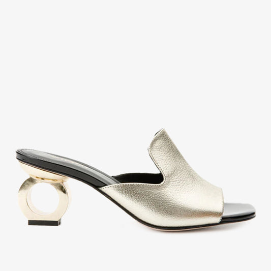 The Tory Gold Leather Women Sandal