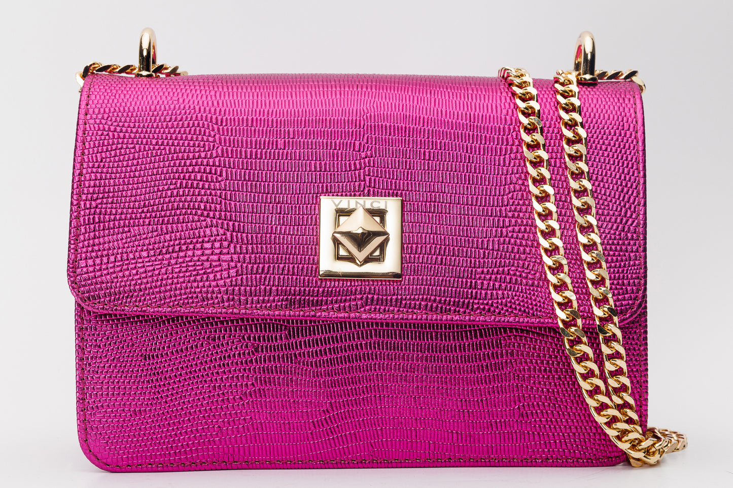 The Maple Fuchsia Leather Handbag