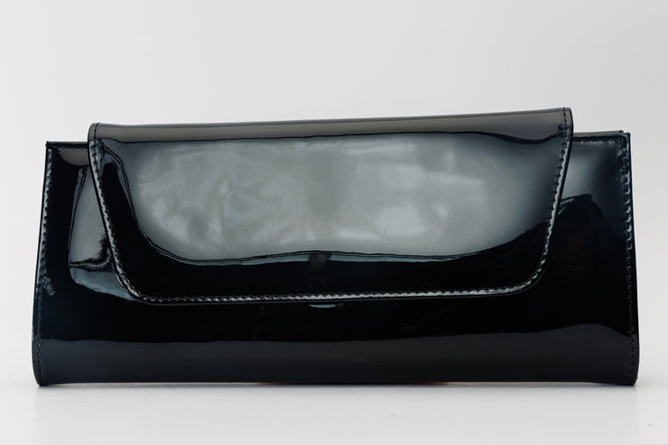 EGE BLACK PATENT  LEATHER  CLUTCH