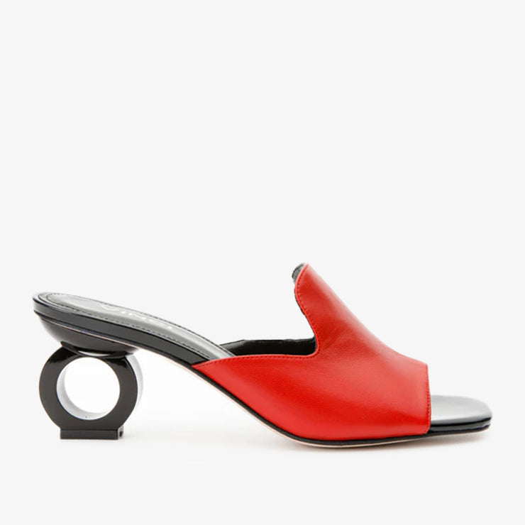 The Maple Sax Blue Leather Pump Fuchsia Sole