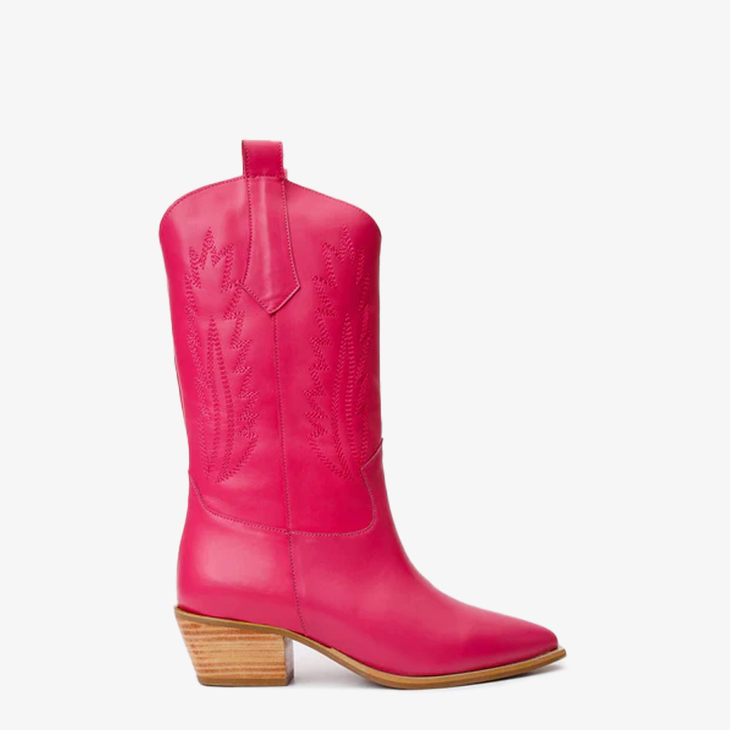 Bota vaquera de piel rosa Togg para mujer