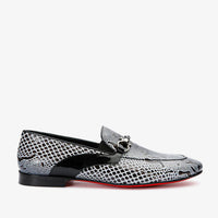 حذاء ميلانو أسود/أبيض للرجال من Shoe Bit Loafer