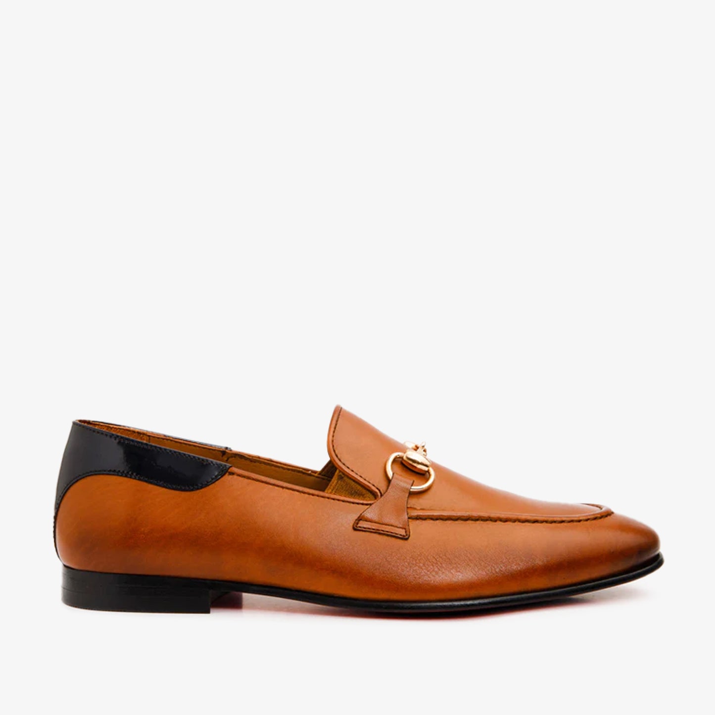 Zapato Maratea de piel marrón con tacón de aguja para hombre