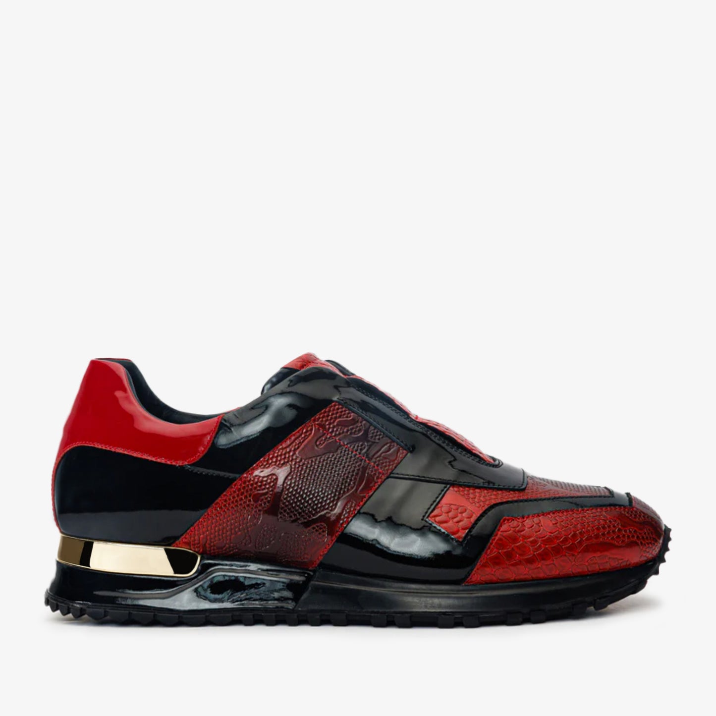 The Milano Snk Red Leather Men Sneaker