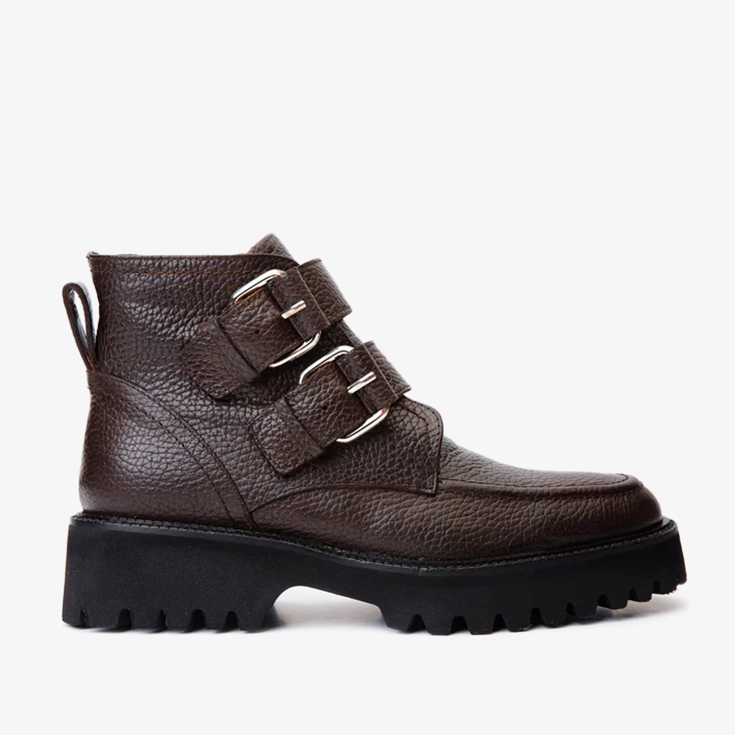 The Harry Brown Leather Double Monk Ankle Women Boot