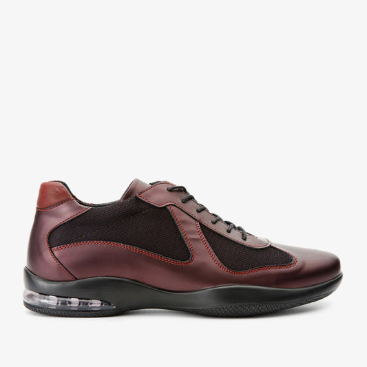 The Zona Burgundy Leather Men Sneaker