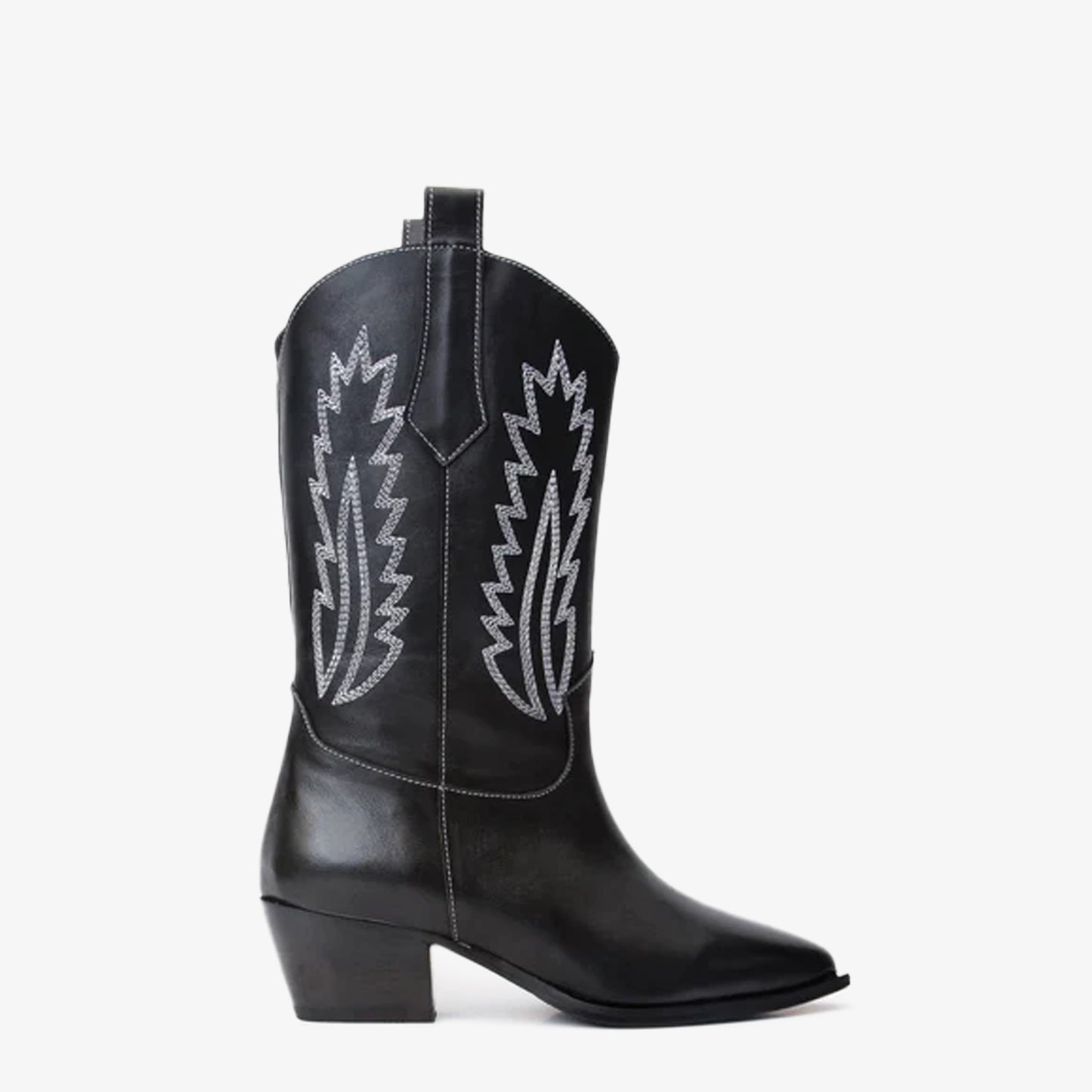 Bota vaquera de piel negra Togg para mujer