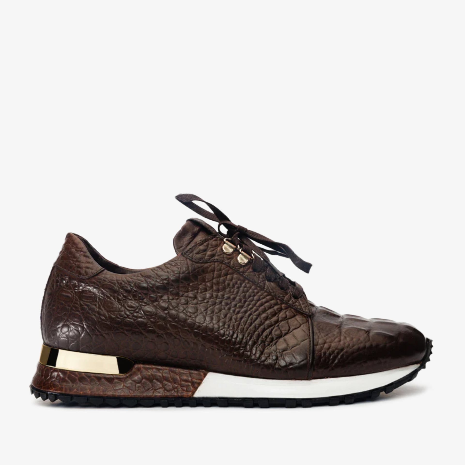 Casual Shoes Crocodile Skin Sneakers The Bomba Brown Crocodile