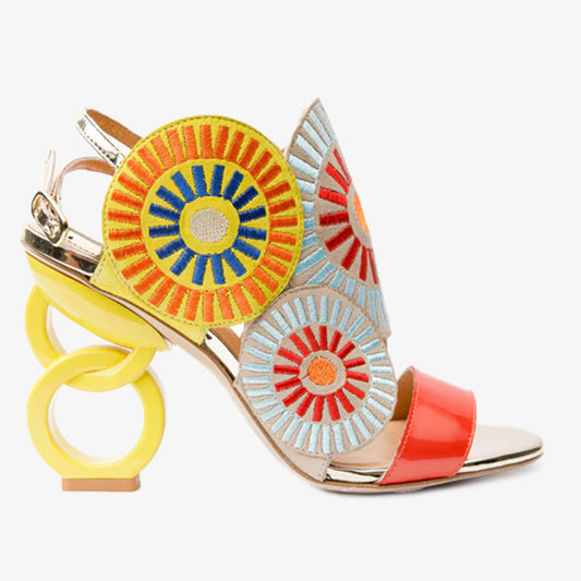 The Parama Yellow Leather Ankle Strap Women Sandal