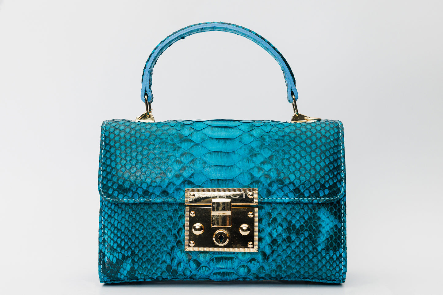 The Queen Turquoise Leather Handbag
