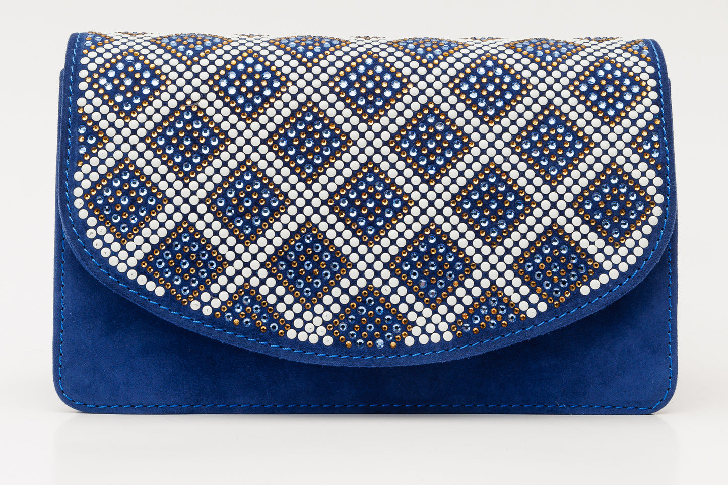The Nampula Sax Blue Glitter Leather Handbag