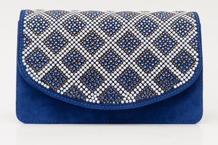 NAMPULA SAX BLUE  LEATHER HANDBAG