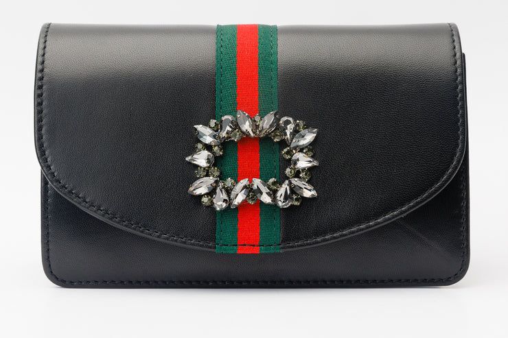 AFEGA BLACK  LEATHER HANDBAG