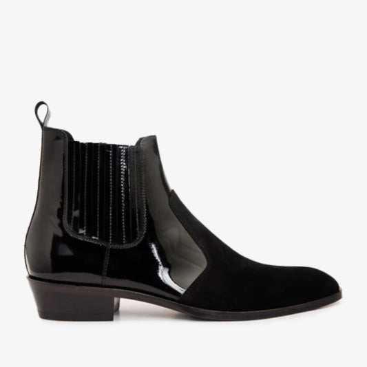 The Sorhag Black Suede Leather Dress Men Boot