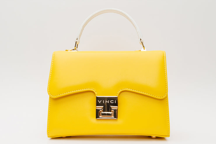 The Duffryn Yellow Leather Handbag