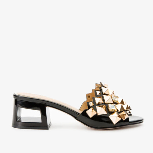 ¡Última venta de las sandalias de mujer de cuero negro Balat!