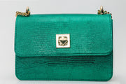 MAPLE GREEN  LEATHER  HANDBAG