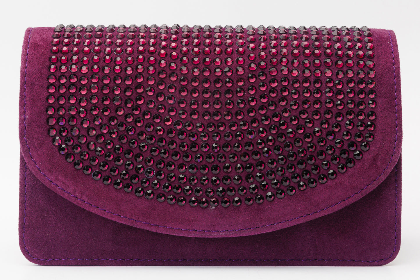 El bolso de mano de piel morada de Ailano