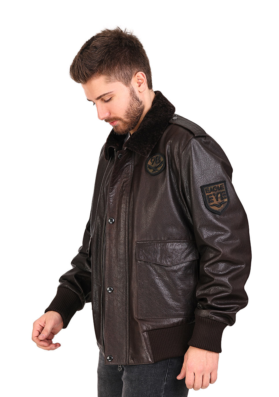 The Tivoli Brown Leather Men Jacket