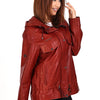 The Muncy Red Leather Women Jacket