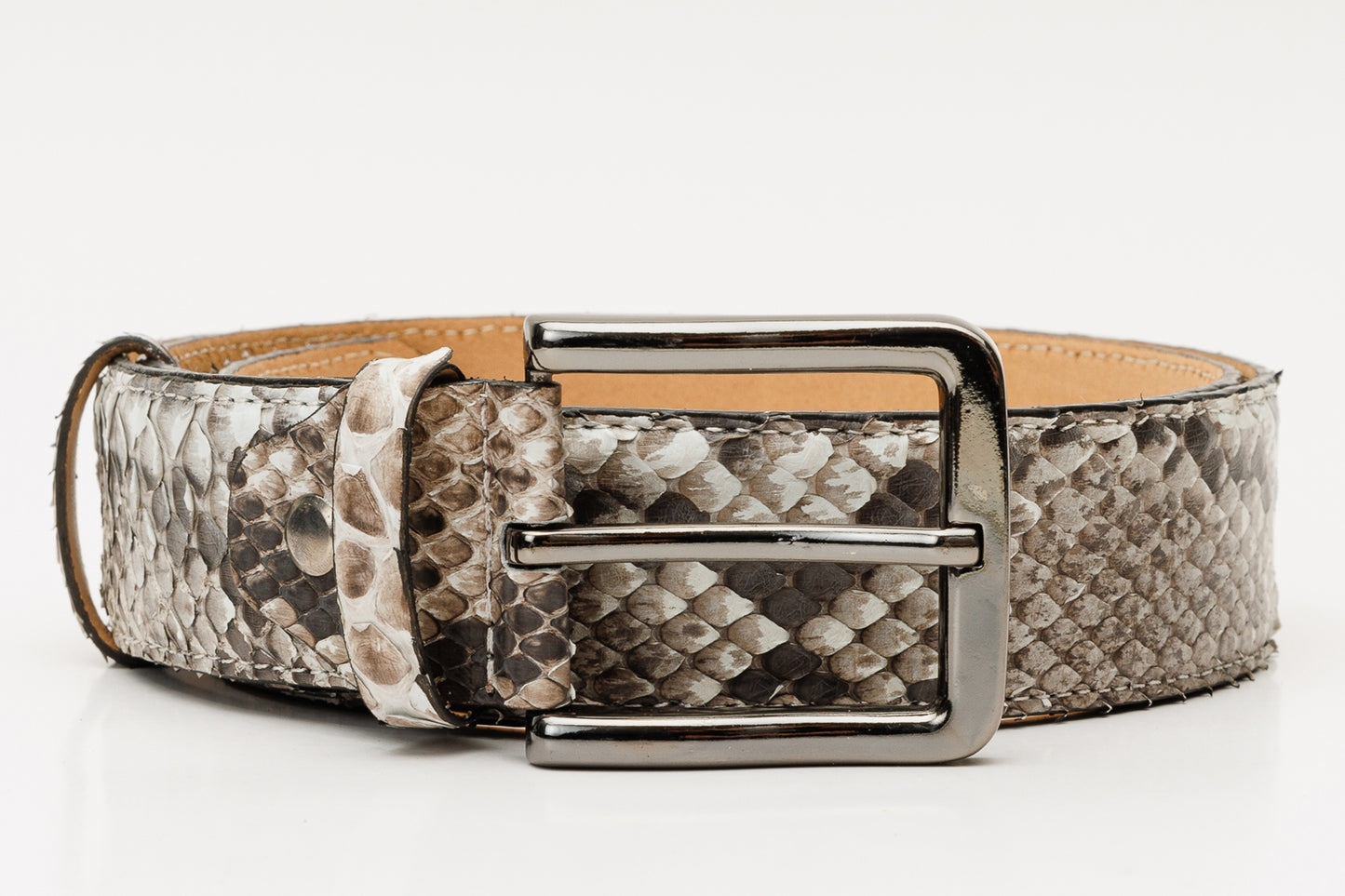 The Boss Natural python Sneak  Leather Leather Belt