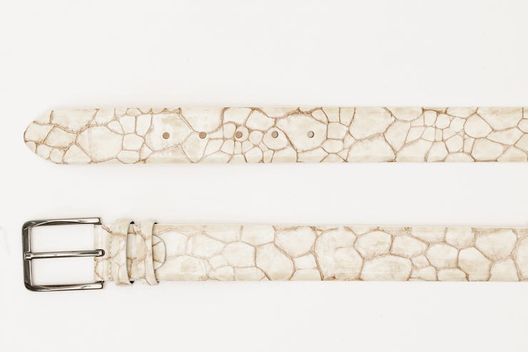 The Rico Beige Color Calfskin Belt