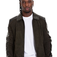 La chaqueta de cuero verde Albendin para hombre 