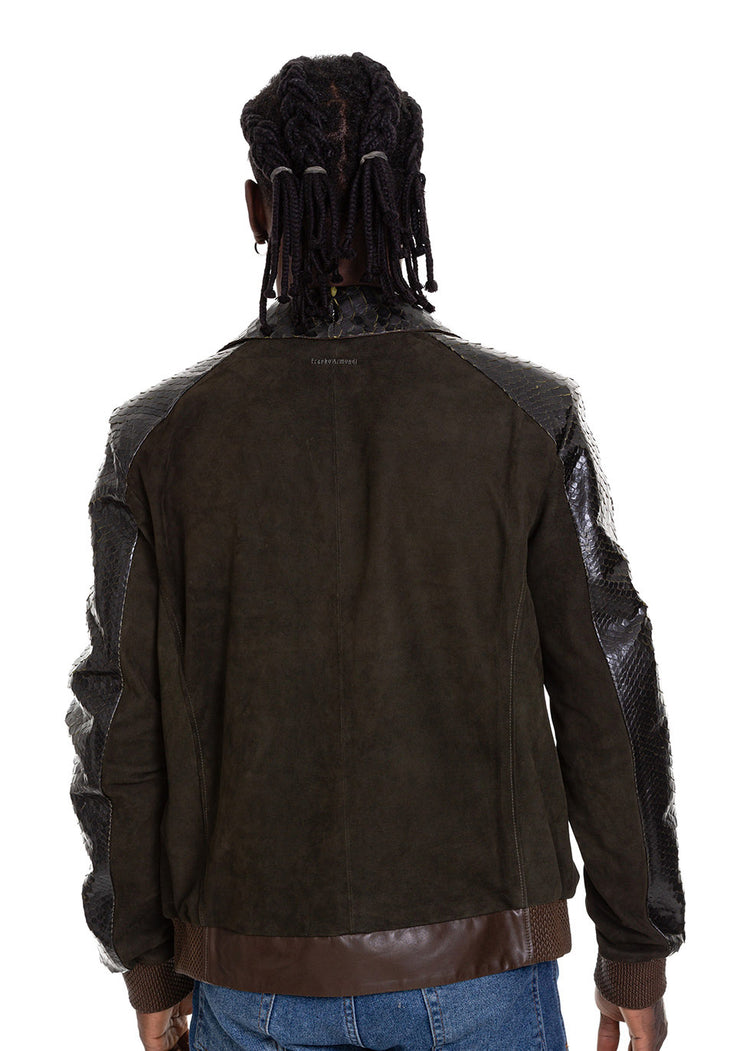 The Albendin Green Leather Jacket