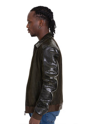 The Albendin Green Leather Jacket