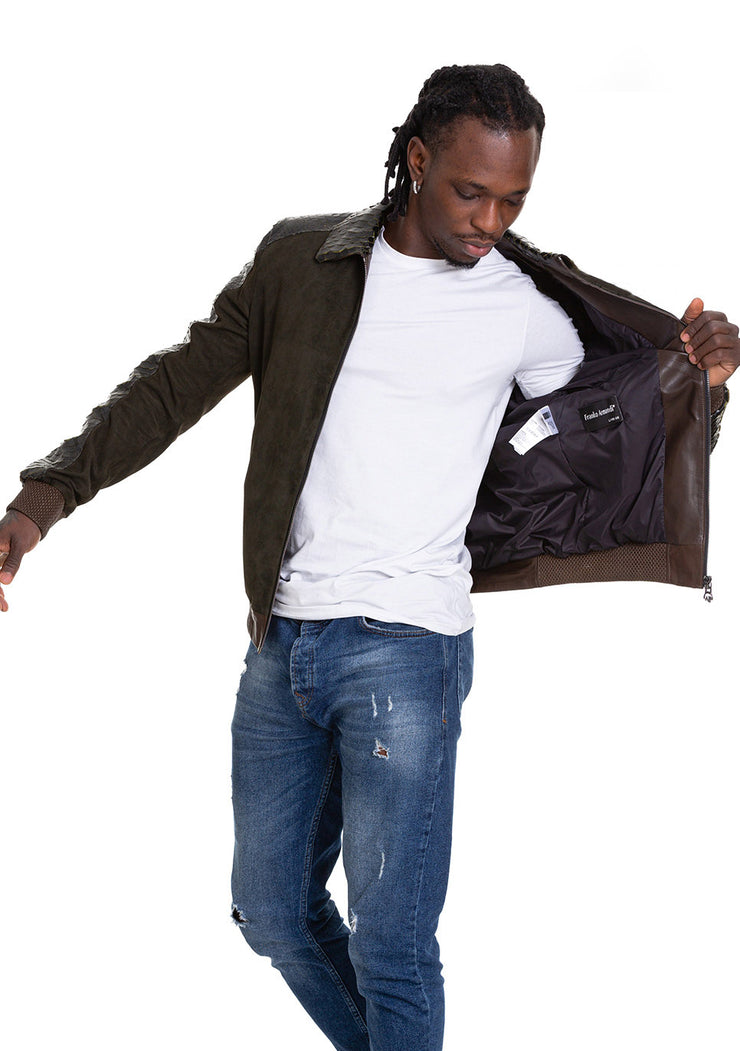 The Albendin Green Leather Jacket