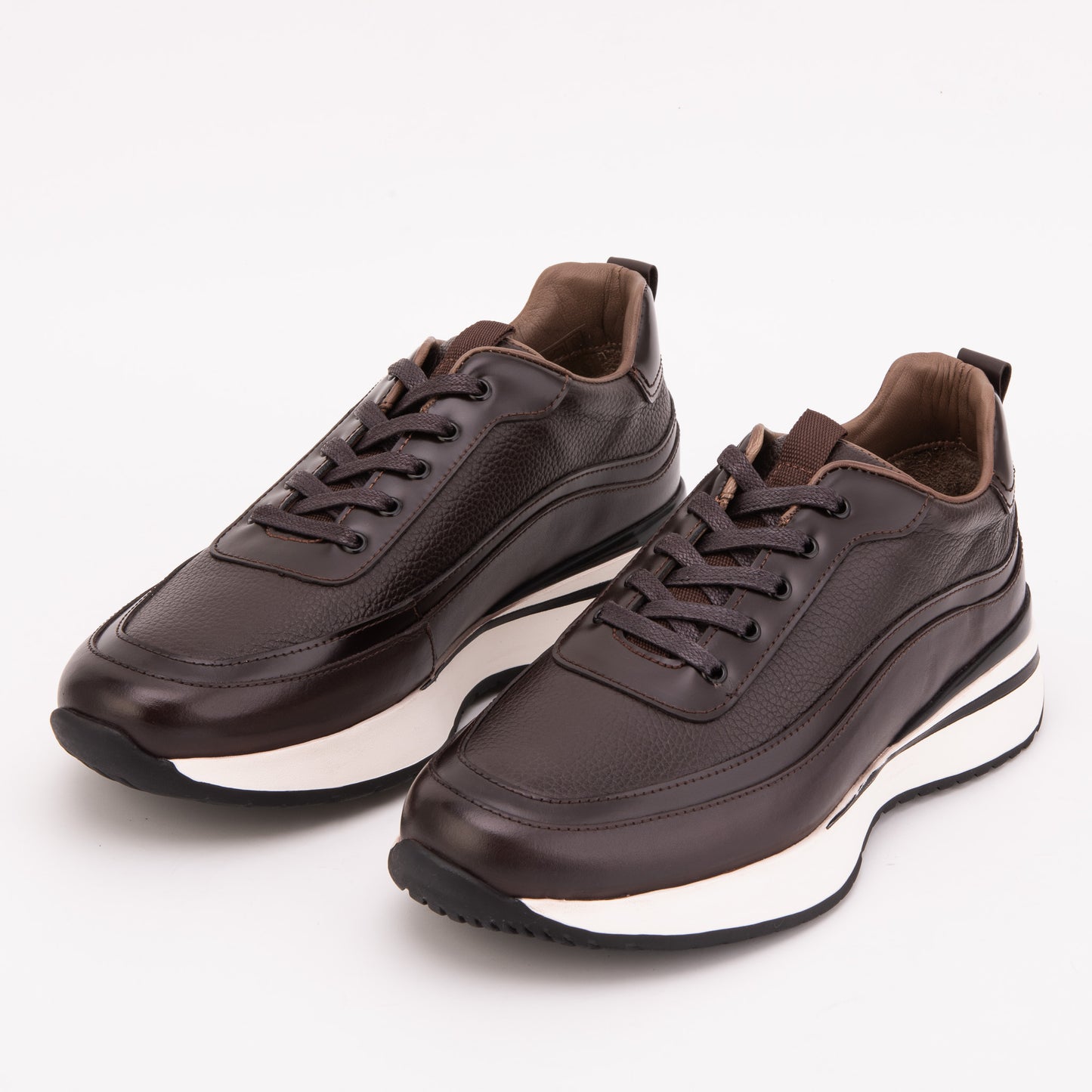 The Modena Brown Leather Men Sneaker