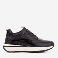The Modena Black Leather Men Sneaker