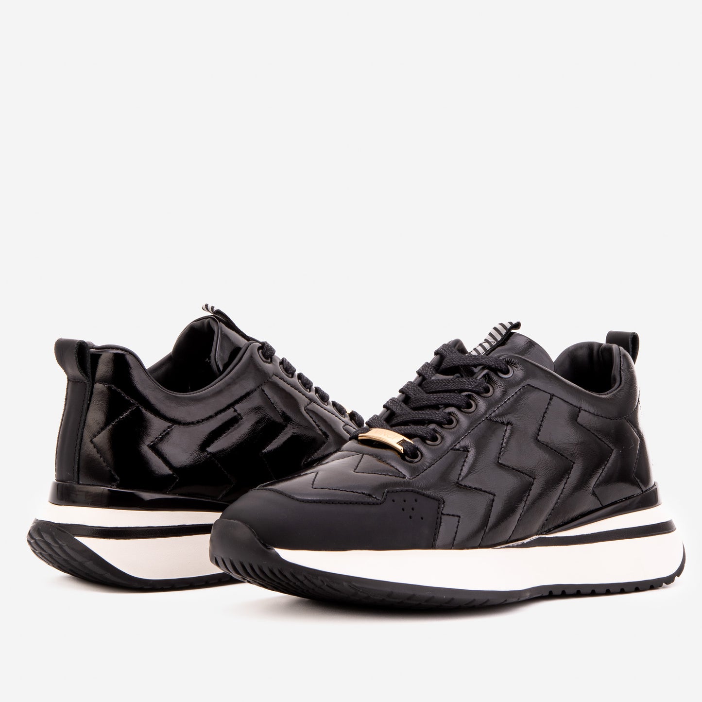 The Veneto Black Leather Men Sneaker