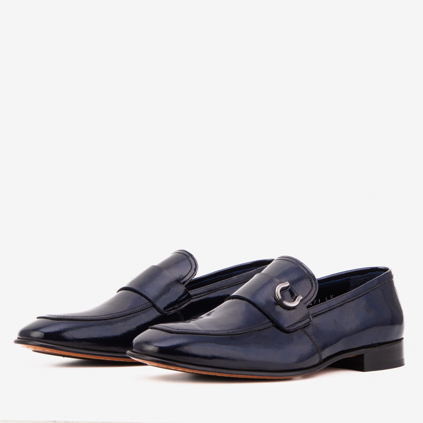The Blackwell Navy Patent Bit Loafer Men Shoe