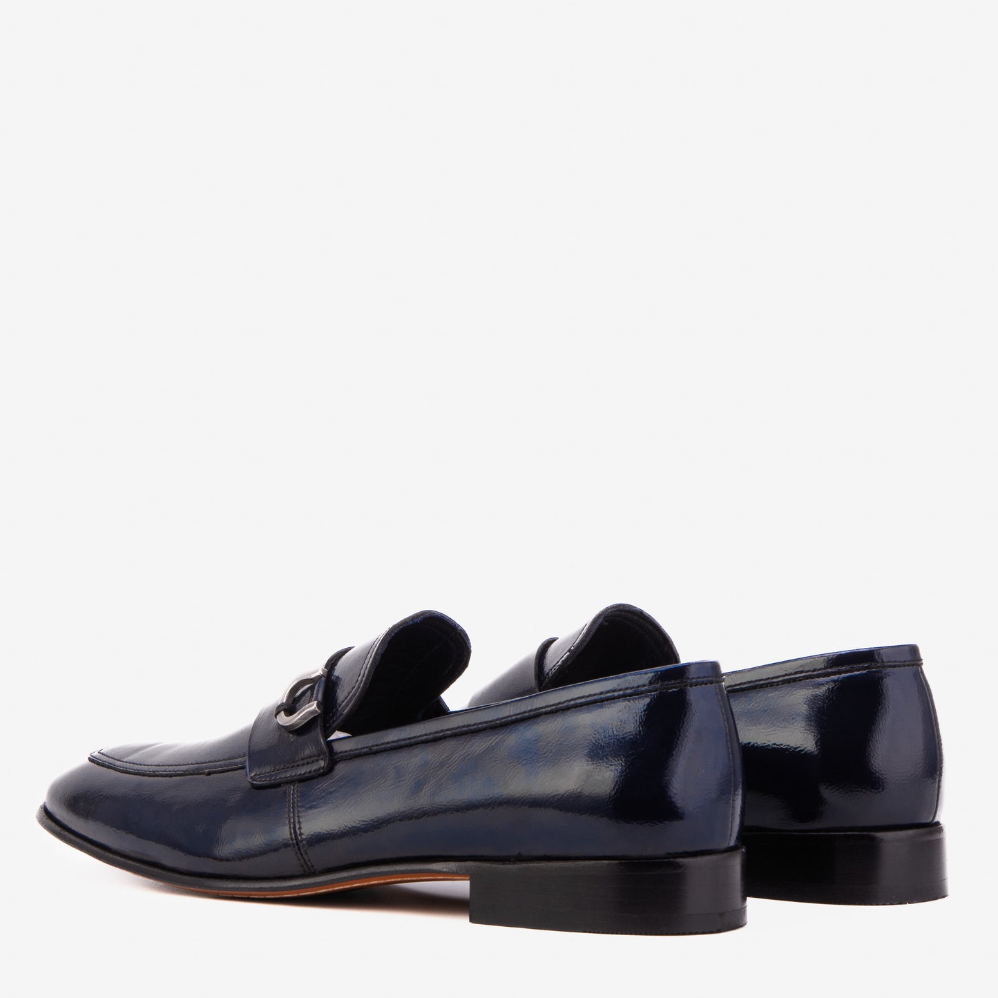 The Blackwell Navy Patent Bit Loafer Men Shoe