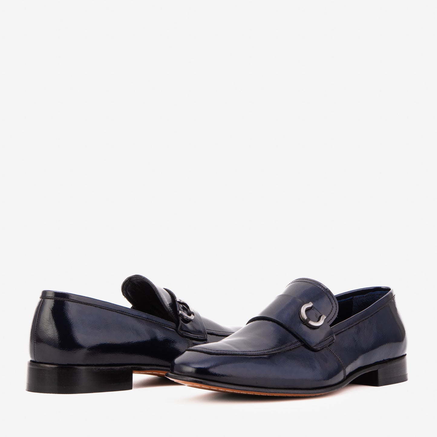 The Blackwell Navy Patent Bit Loafer Men Shoe