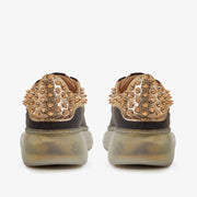 The Venezia Gold & Black Leather Sneaker