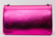 CARIS FUSHIA  LEATHER  HANDBAG