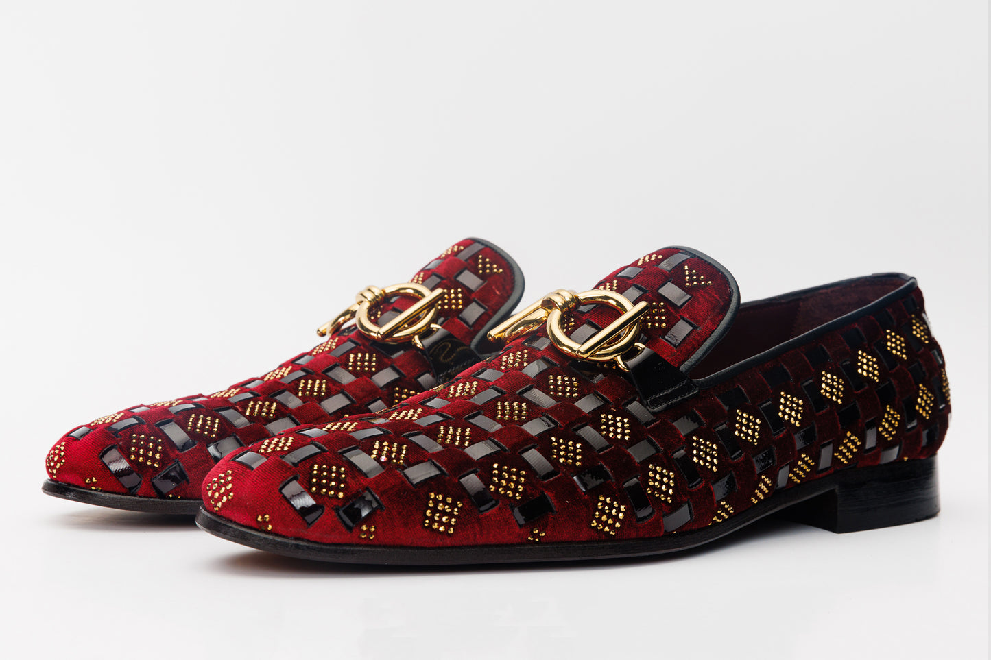 Mocasín de vestir Vicino Shoe Burgundy Bit para hombre, edición limitada