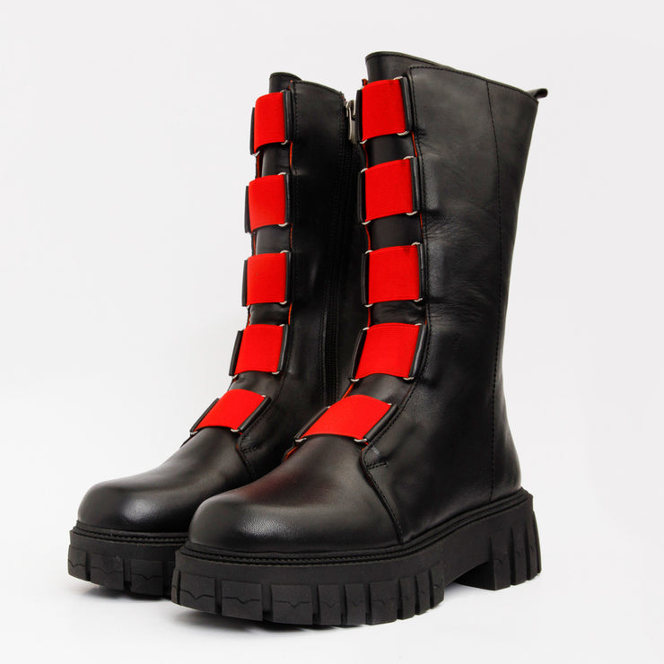 The Mardin Black Leather Boot