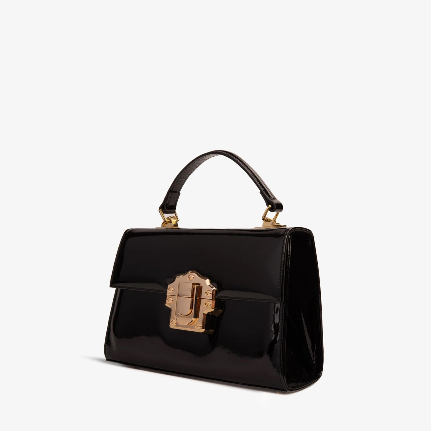 The Ege Black Patent Leather Handbag