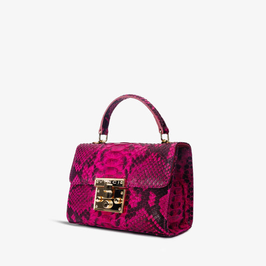 The Queen Fuchsia Leather Handbag